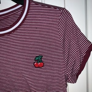 SO Tops - Kohl’s “So” Brand Cherry Embroidered Shirt SO Tops - Kohl’s “So” Brand Cherry Embroidered Shirt